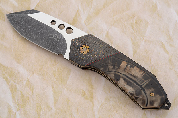 Tactical FLF with Cross-Cut Mammoth Ivory, Lightning Strike Carbon Fiber, and MoonGlow II (IKBS)