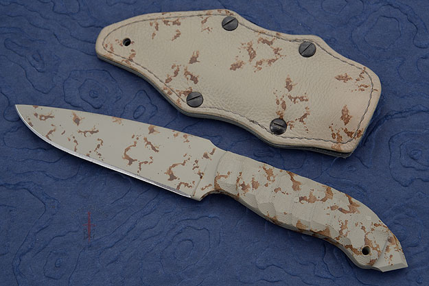 Spike Belt Knife with Sculpted Micarta and Desert Camo KG Finish