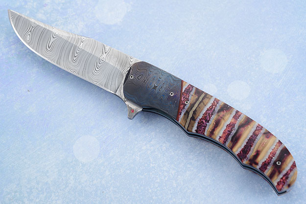 LL-BB Folder with Mammoth Molar and Damascus (IKBS)