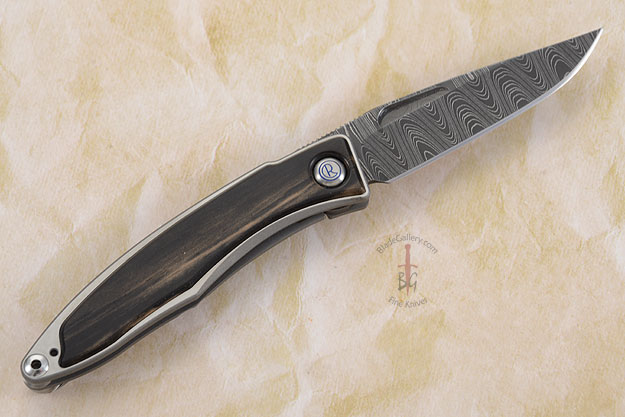 Mnandi with Gabon Ebony and Laddered Damascus, Left Handed