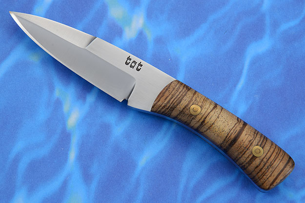 Boot Knife with Tiger Wood