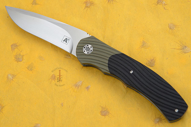 A1 Front Flipper with Black and Olive G10 (IKBS)