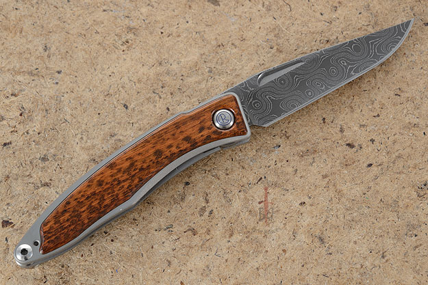 Mnandi with Snakewood and Raindrop Damascus - Left Handed