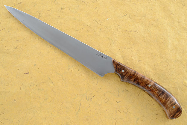 Carving Knife/Slicer (8 in) with Maple Burl