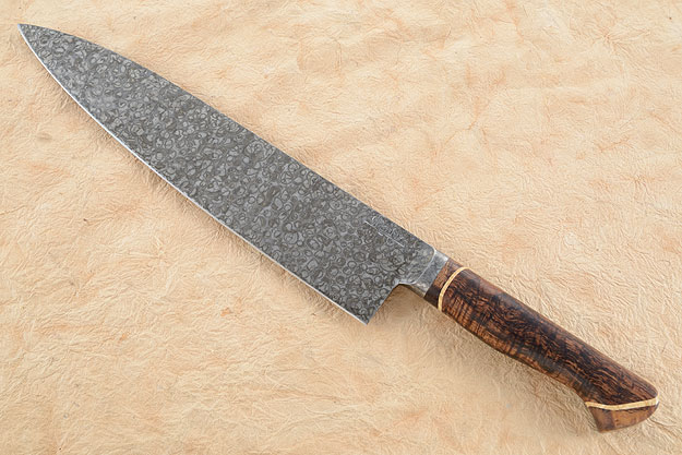 Chef's Knife with Curly Koa, Box Elder Burl and Curly Mango (9-3/4 in.)