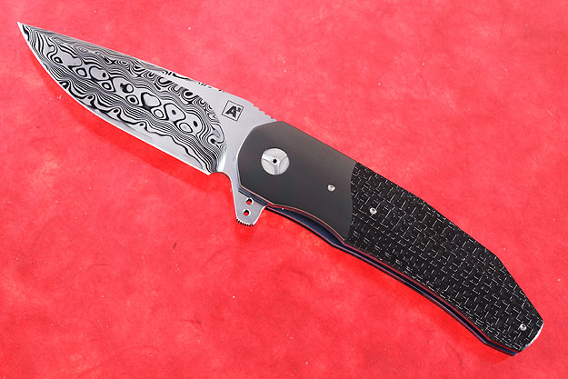 Premium A3 Flipper with Damascus, Silver Strike and Zirconium (IKBS with Dual Row Ceramic Bearings)