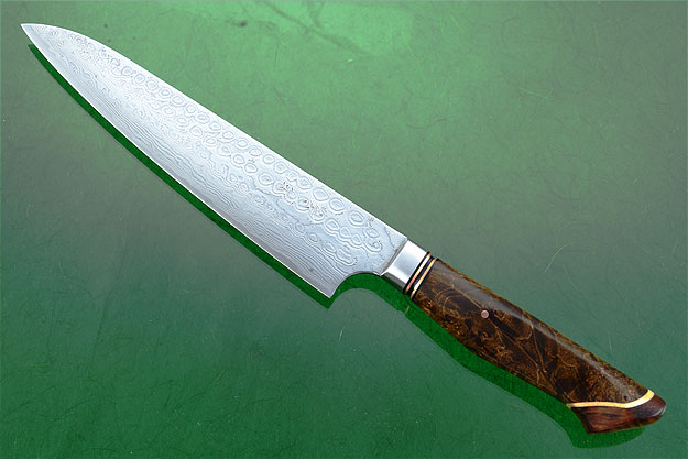 Utility - Slicer - (160mm / 6-1/3 in) with Stainless Damascus and Maple Burl