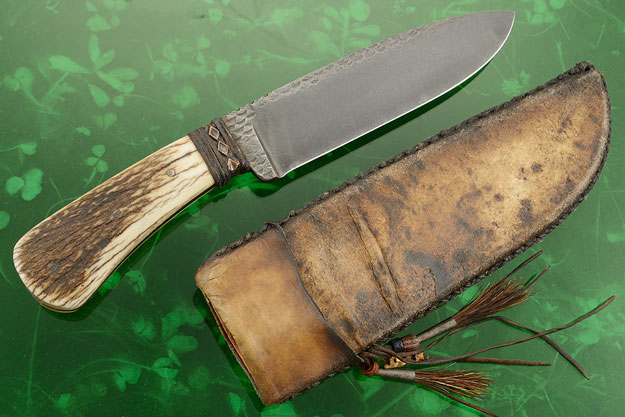 Lost Camp Knife with Elk Antler