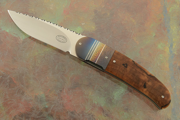 LL06 Front Flipper with Spalted Maple and Zirconium (IKBS)