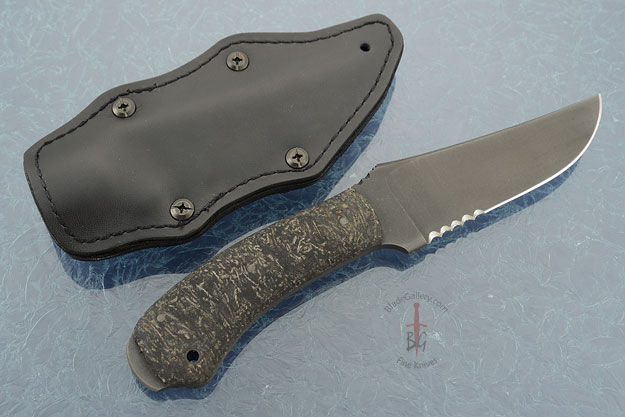 Crusher Belt Knife with Rubber, Serrations