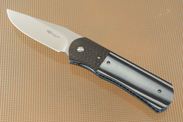 Tarpon Front Flipper with Black/Grey G10 and Carbon Fiber