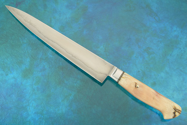 Slicing Knife (Sujihiki) with San Mai Sheep Horn (10-1/4