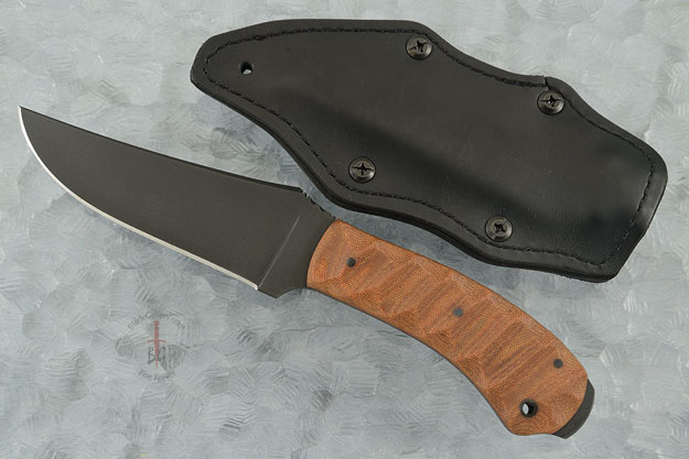 Crusher Belt Knife with Sculpted Tan Micarta