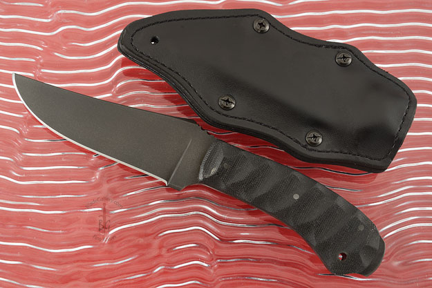 Crusher Belt Knife with Sculpted Black Micarta