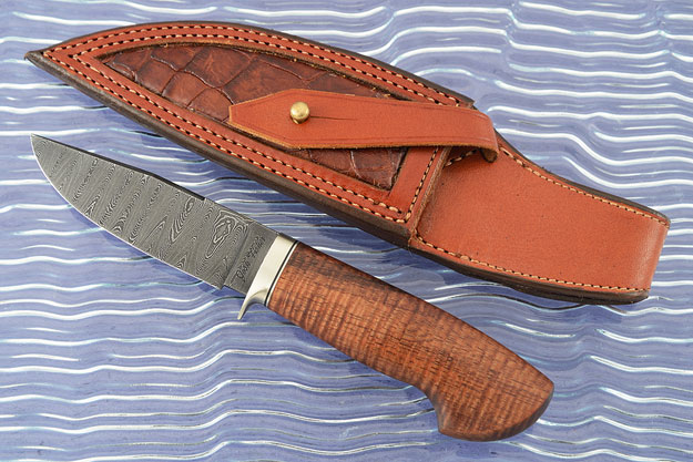 Hunter with Curly Koa and Ladder Pattern Damascus