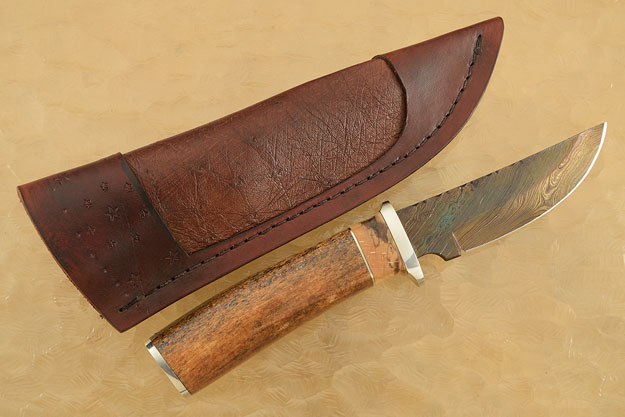 Damascus Hunter with Steller's Sea Cow and Spalted Maple