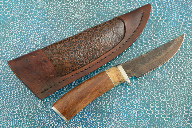 Damascus Hunter with Steller's Sea Cow and Buckeye Burl