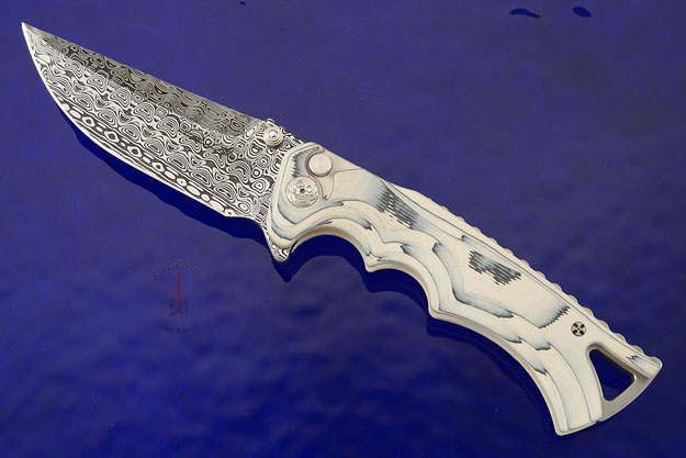 Tighe Fighter with Damascus and TPT Quartz