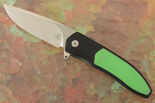 K4 Flipper with Black and Neon Green G10 (IKBS)