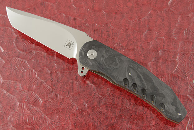 A3 Tanto Flipper with Marbled Carbon Fiber (Double Row IKBS)