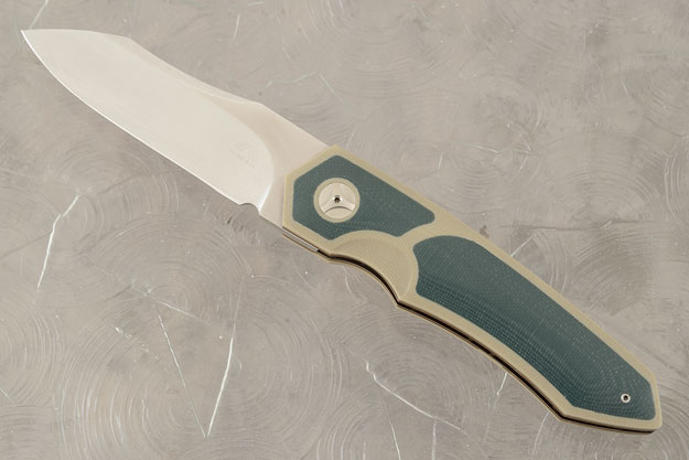 Simba Tactical Interframe Front Flipper with Desert Tan, Green G-10 and MoonGlow II (IKBS)