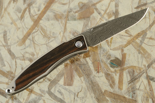 Mnandi with Macassar Ebony and Laddered Damascus - Left Handed