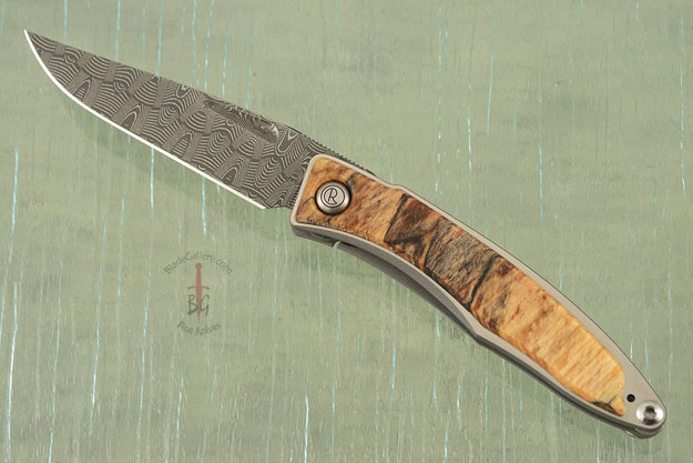 Mnandi with Spalted Beech and Basketweave Damascus