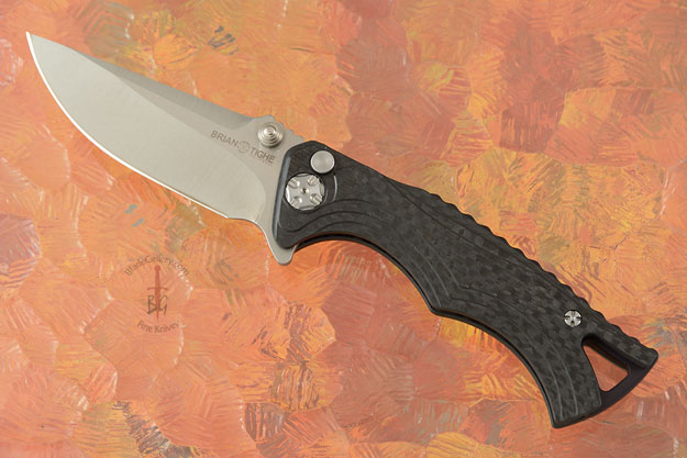Tighe Fighter, Small with Drop Point Blade - Carbon Fiber Handle