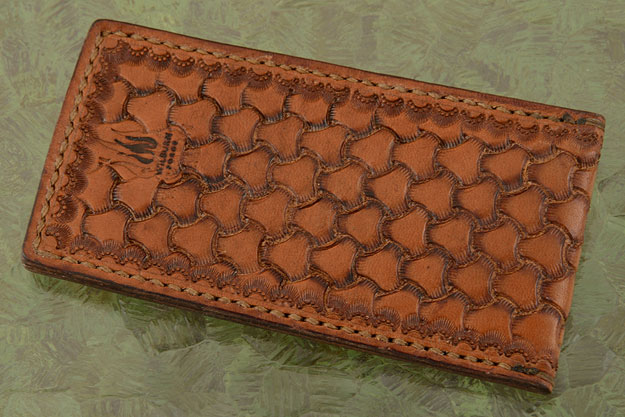 Folding Knife Pouch - Tooled Horsehide