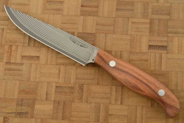 Gatsby Steak Knife with SG2 Stainless Damascus San Mai and Santos Rosewood