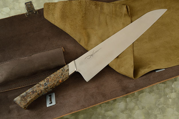 Ladon Gyuto (Chef Knife) with Maple Burl (9.2 in)