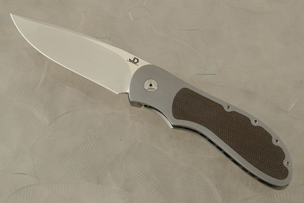EDC Bolster Lock Front Flipper with Titanium and Canvas Micarta (IKBS)