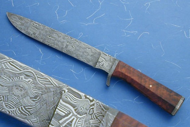 Mosaic Damascus Cocobolo Fighter