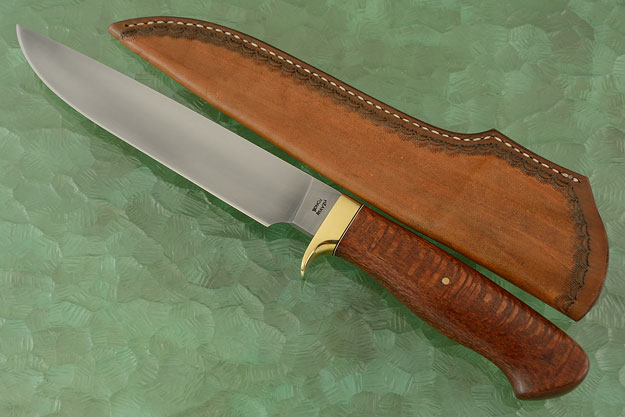 Forged Camp Knife with Leopardwood