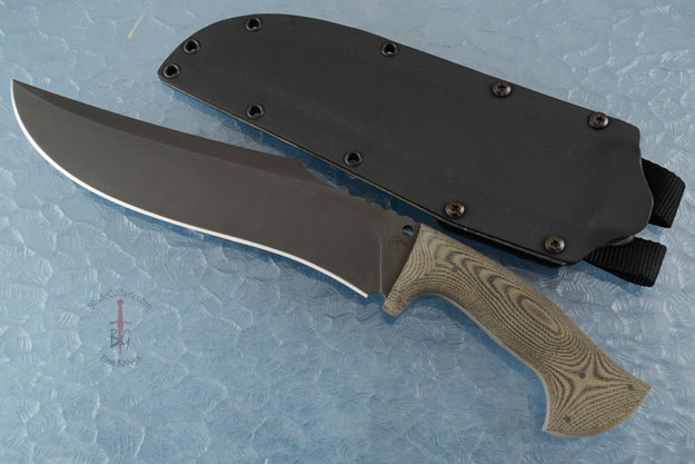 Knight Bowie with Black Micarta - Shrouded Tang -