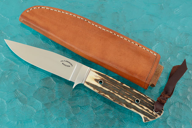 Integral Loveless Style Drop Point Hunter with Stag