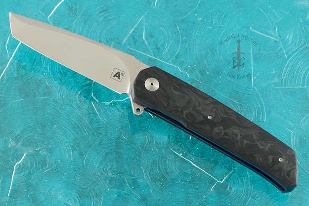 A7 Tanto Flipper with Marbled Carbon Fiber (Ceramic IKBS)