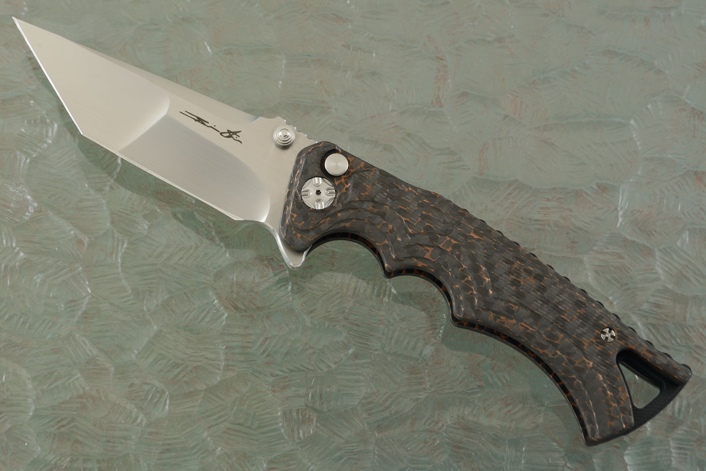 Tighe Fighter Tanto with Copper Infused Carbon Fiber