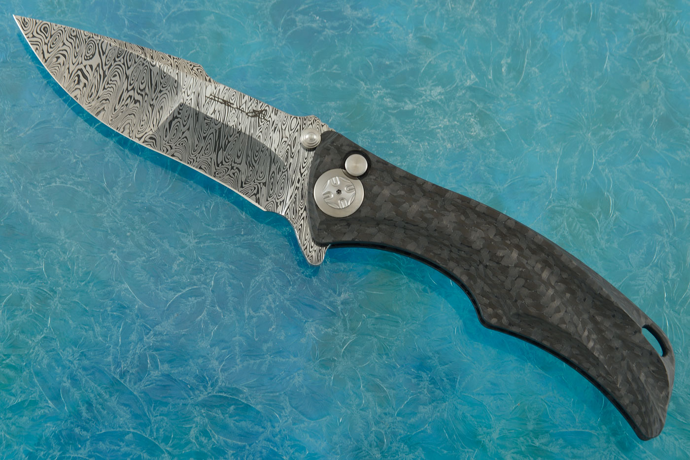 Tighe Down with Integral Carbon Fiber and Damasteel