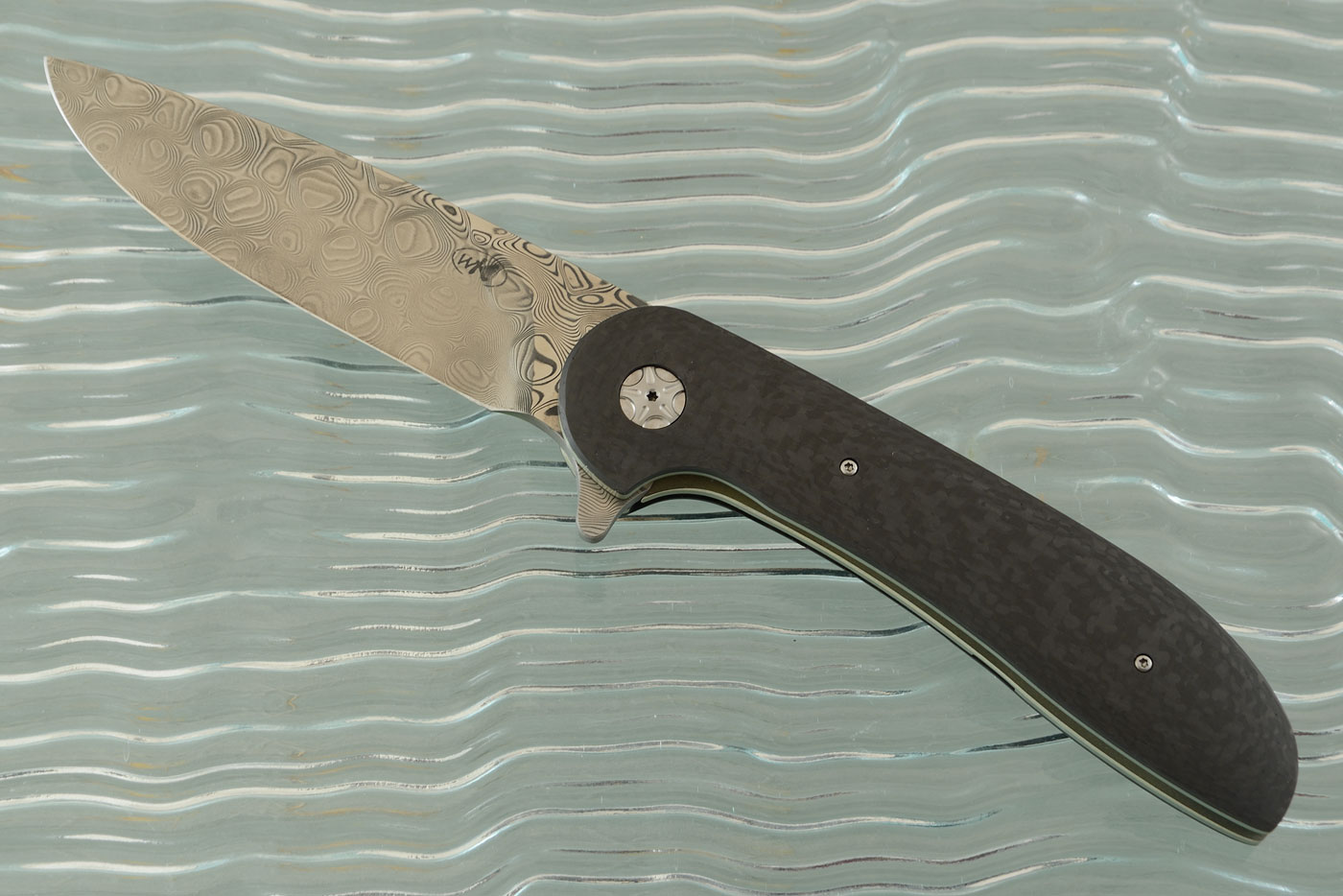 H1 Flipper with Carbon Fiber and Damasteel