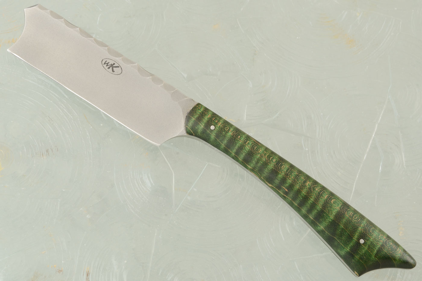 Razor with Green Curly Maple
