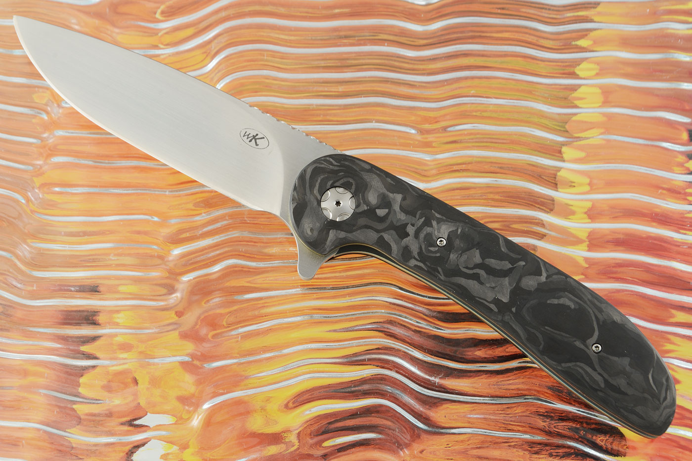 H1 Flipper with Marbled Carbon Fiber