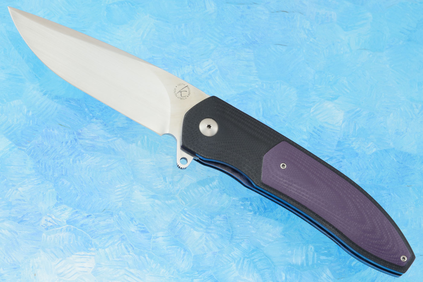 K4 Flipper with Black and Purple G10 (IKBS)