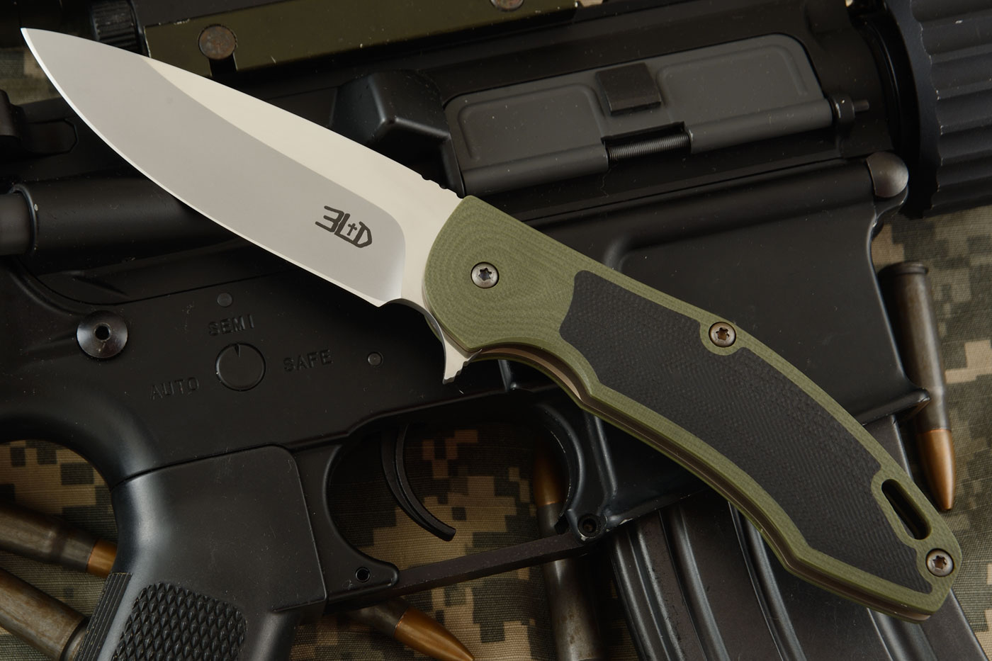 H4 Flipper with Green and Black G10 (Ceramic IKBS)