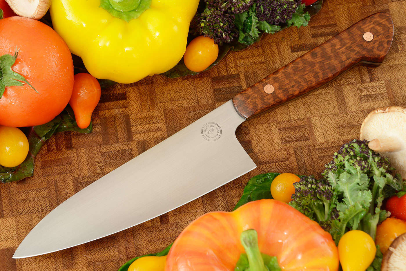 Chef's Knife (6-1/4 in.) with Snakewood -- 52100 Carbon Steel